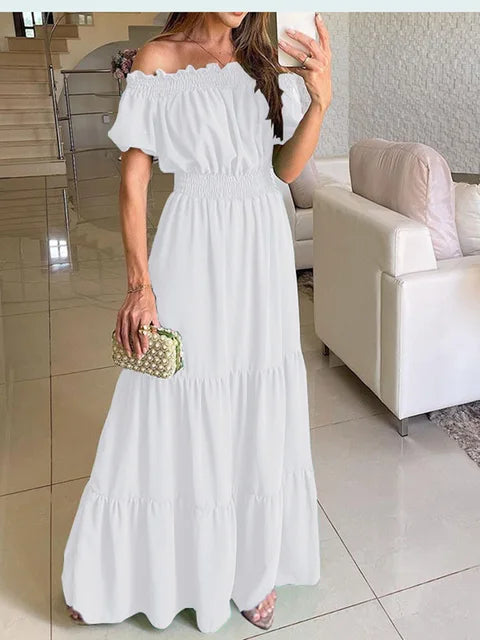 Women's Boho Maxi Dress Elegant Summer Beach Party Dress