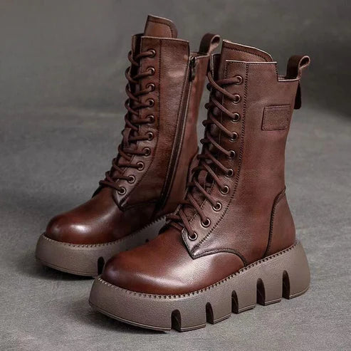 Women's thick-soled vintage boots