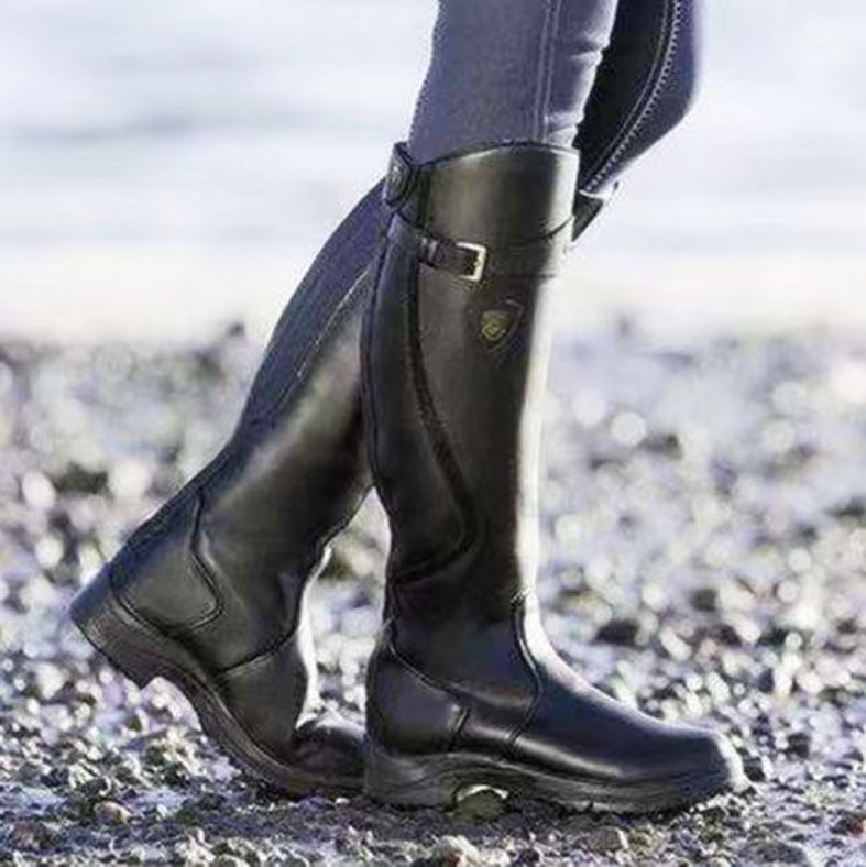 Women's mid-tube knight boots