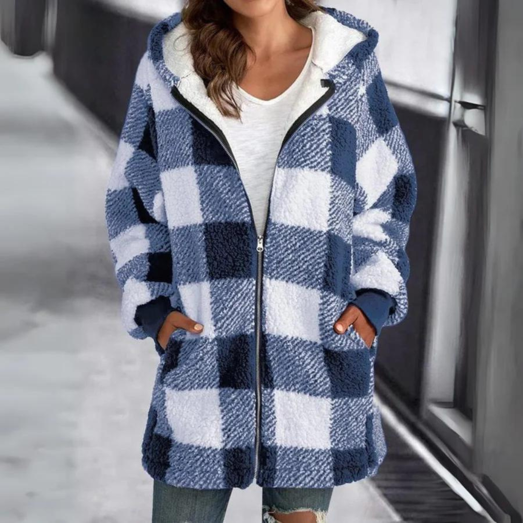 Women's oversized winter hooded jacket