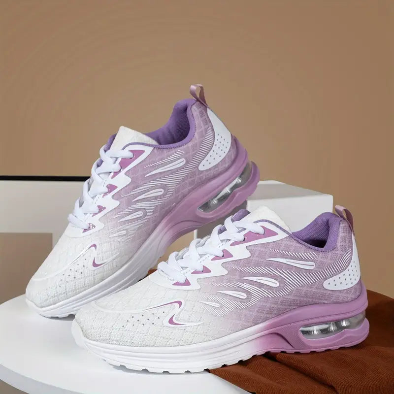 Women's Athletic Sneakers - Breathable Mesh - Cushioned Sole - Lace-Up Comfortable Fit