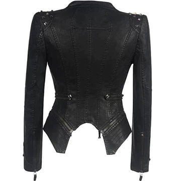 Women's elegant premium leather jacket