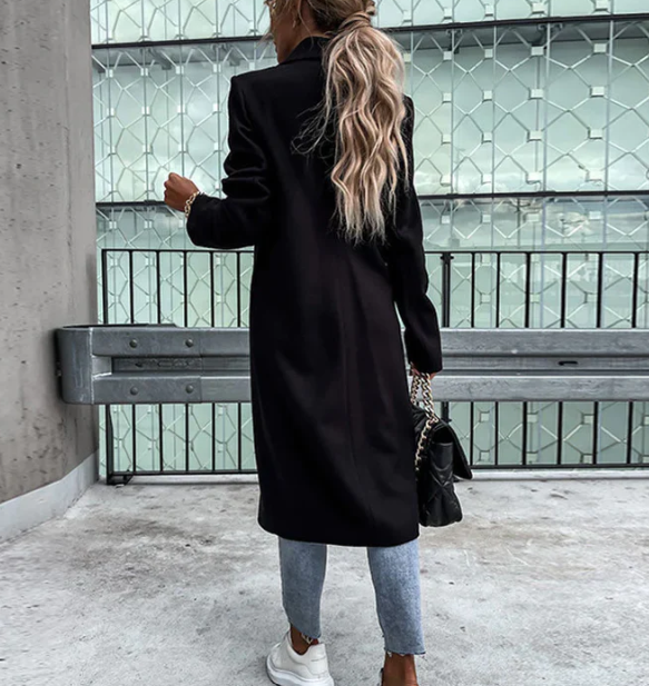 Marina - single-breasted long trench coat