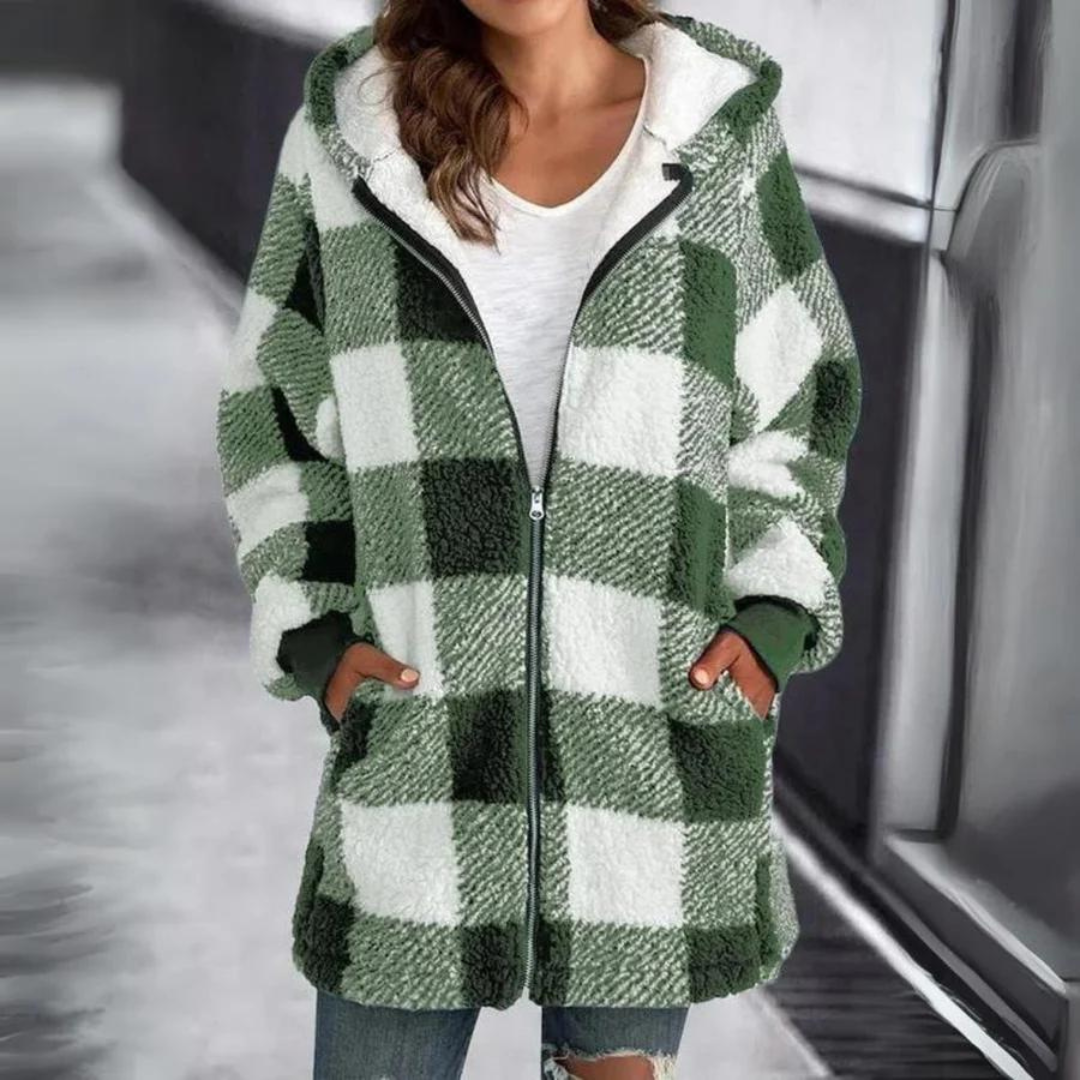 Women's oversized winter hooded jacket