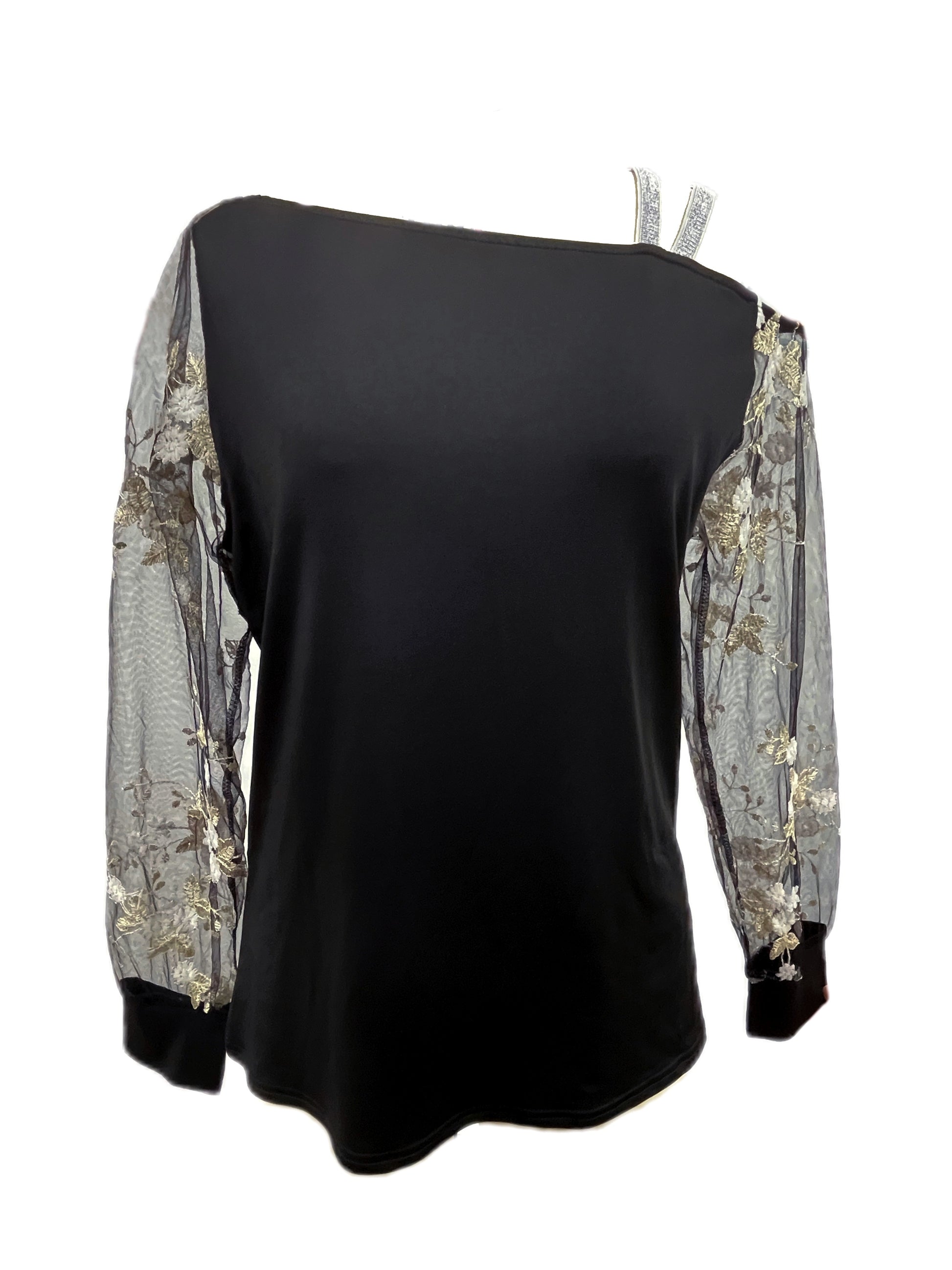 Elegant Off-Shoulder Long Sleeved Top