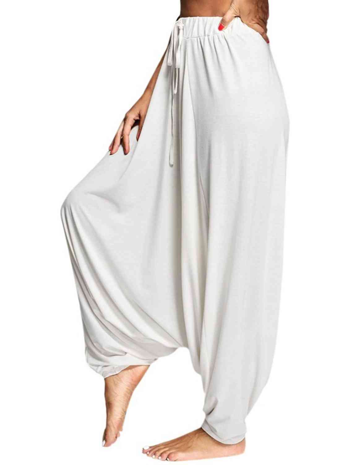 Liana - tied mid waist long harem pants