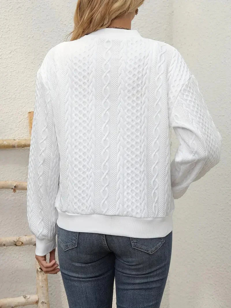 Women's street style knitted blazer