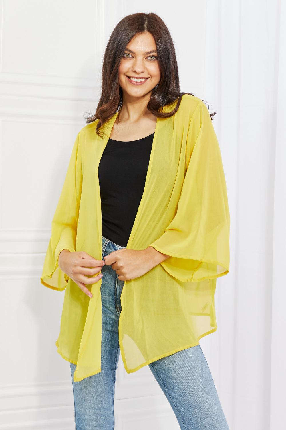 Women's plus size chiffon kimono cover-up