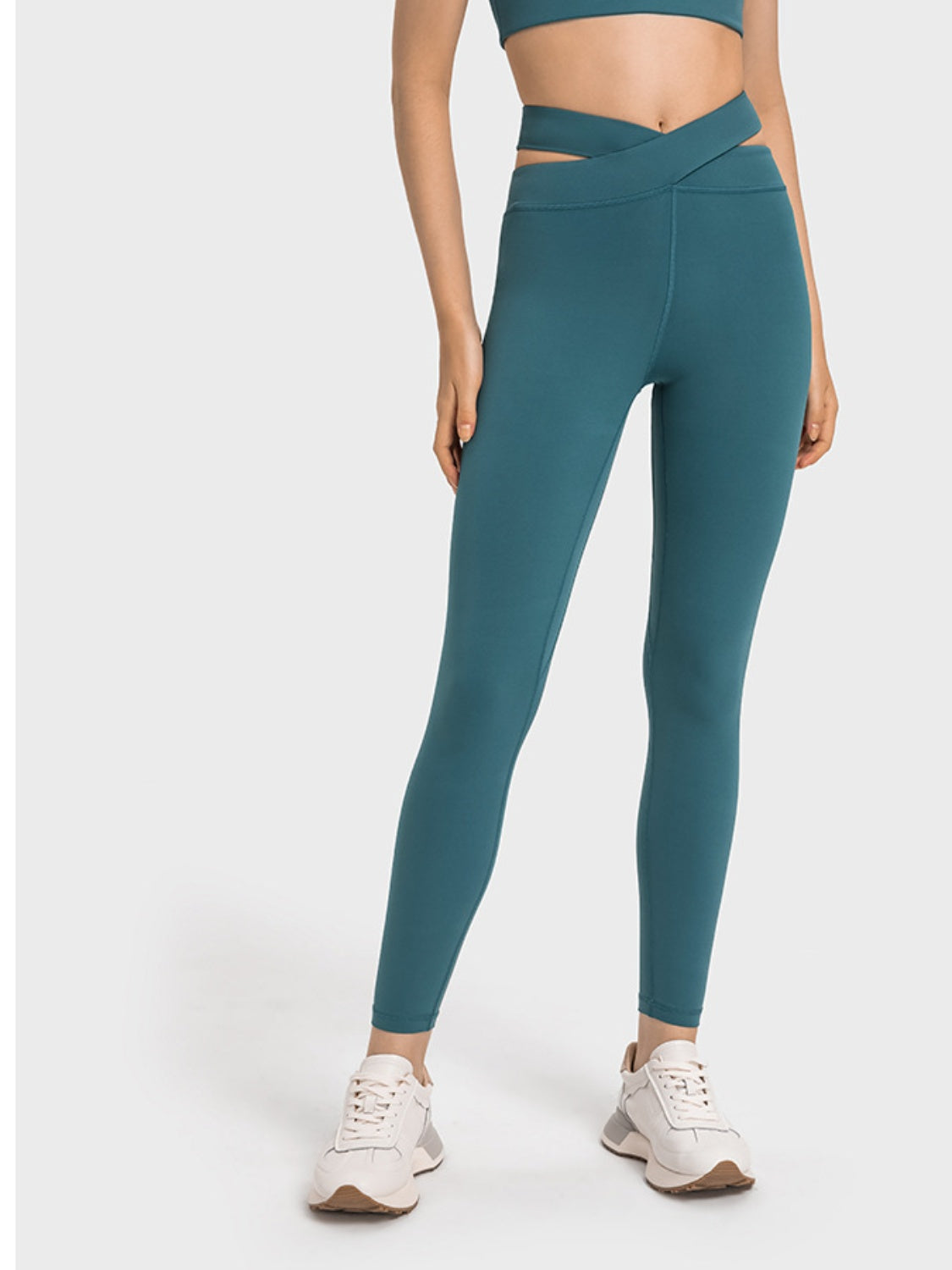 Womens crisscross cutout sports leggings