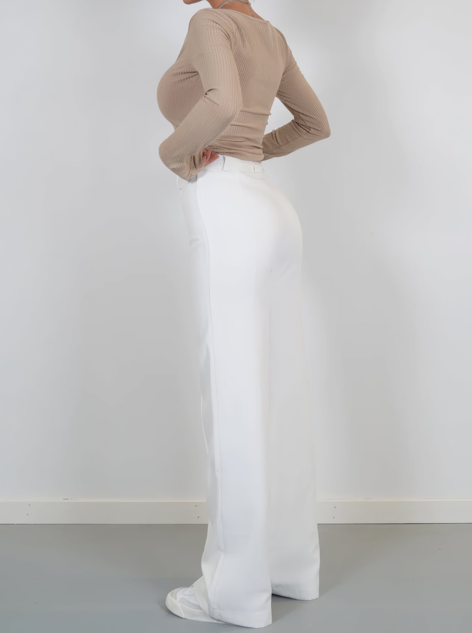 Slim Fit Spliced Straight Design Pants