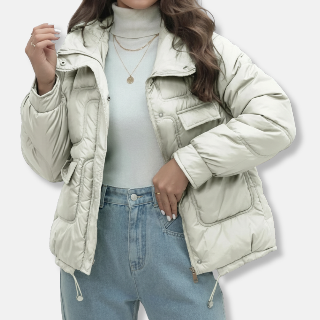 Amelia Puffer Jacket | Hooded Relaxed Fit Jacket