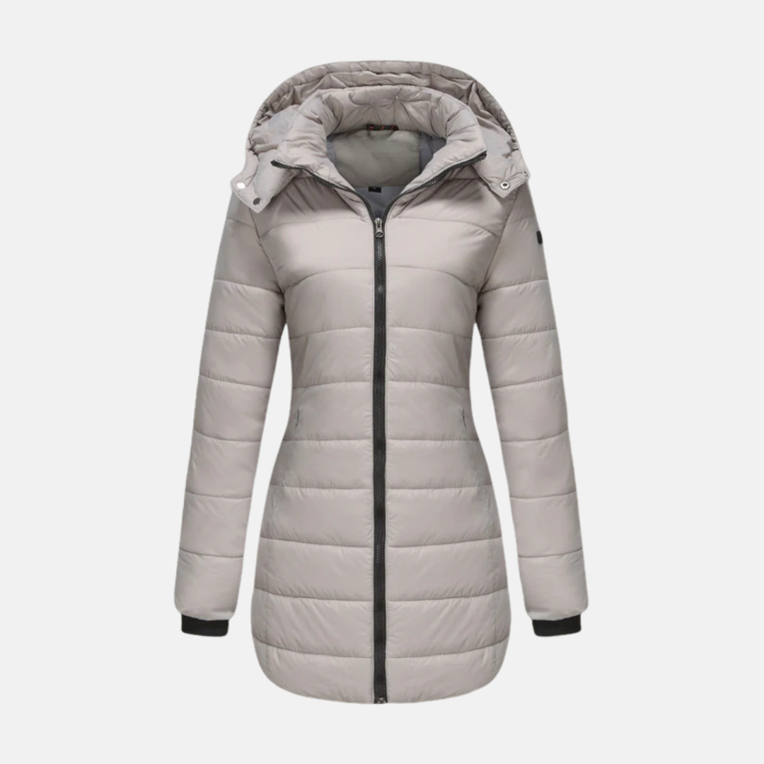Structured Quilted Longline Padded Coat