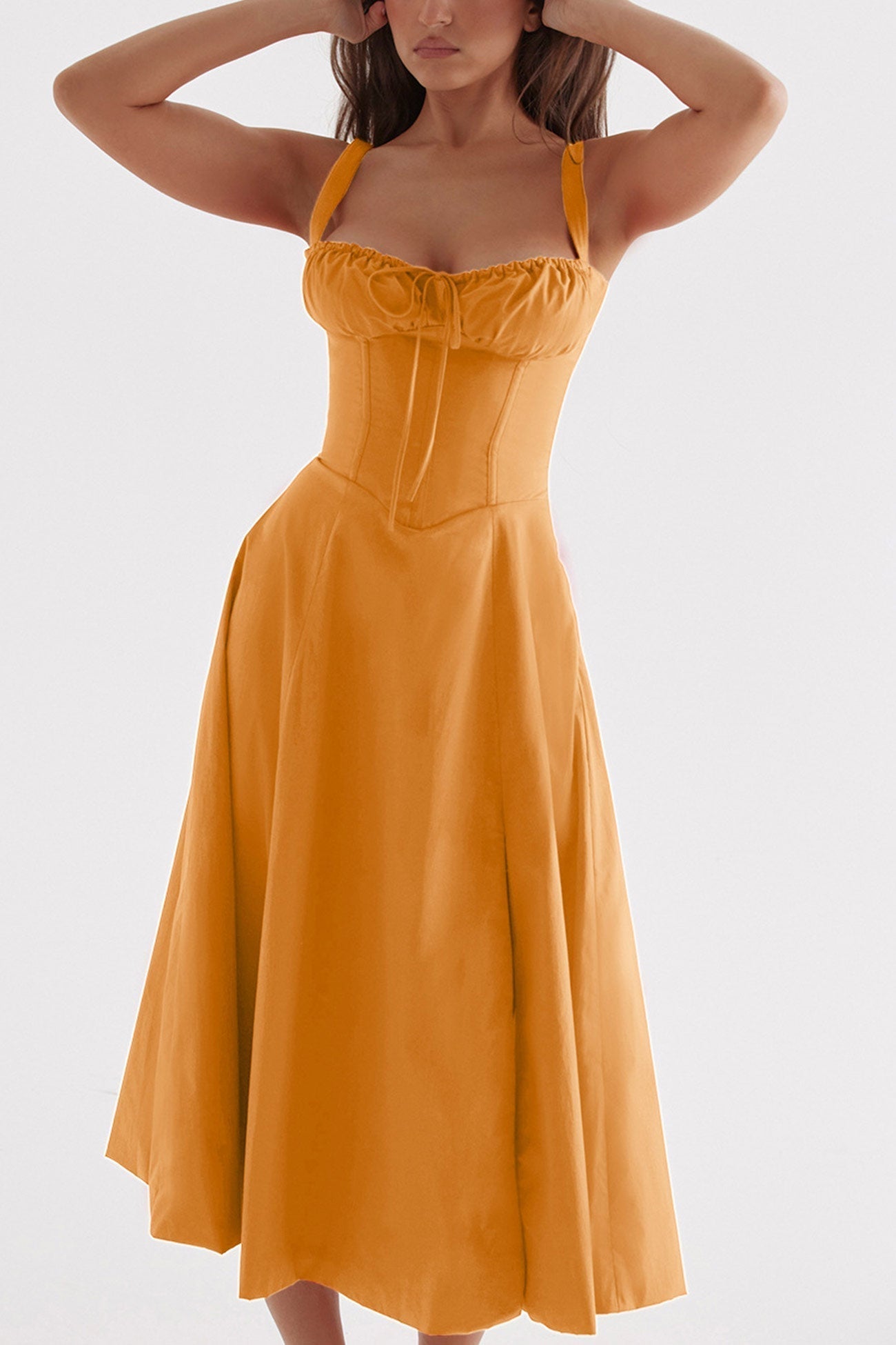 Elegant Sleeveless Fitted Midi Dress