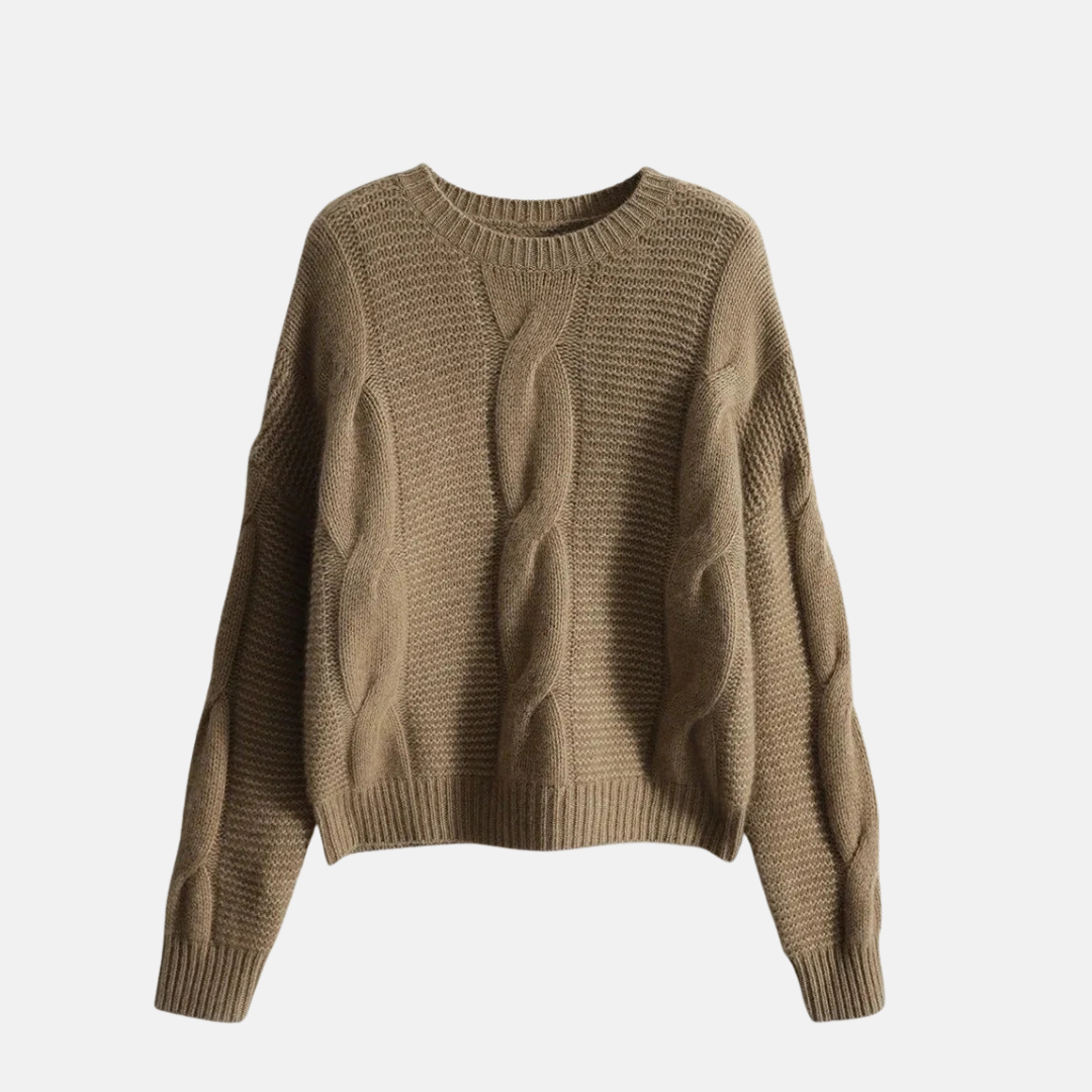 Women’s Sweatshirt - Medium Gauge Knit - Crew Neck - Long Sleeve - Ribbed Trim