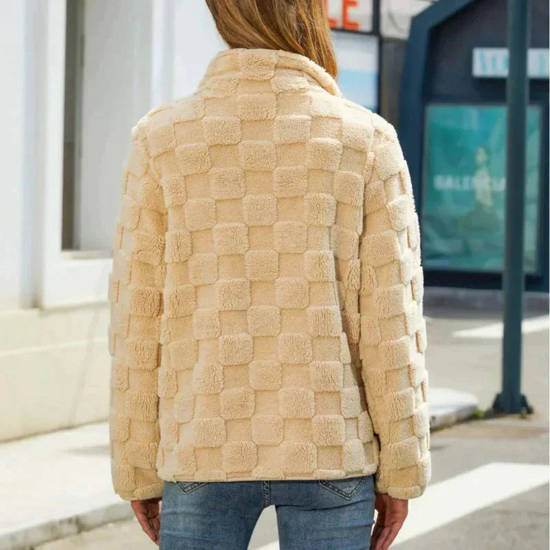 Women's super soft short fleece jacket