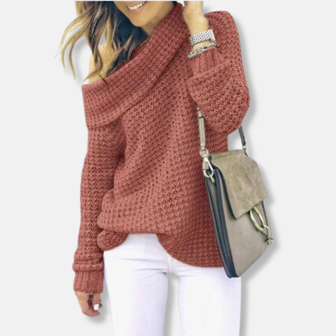 Chunky Knit Oversized Relaxed Fit Sweatshirt