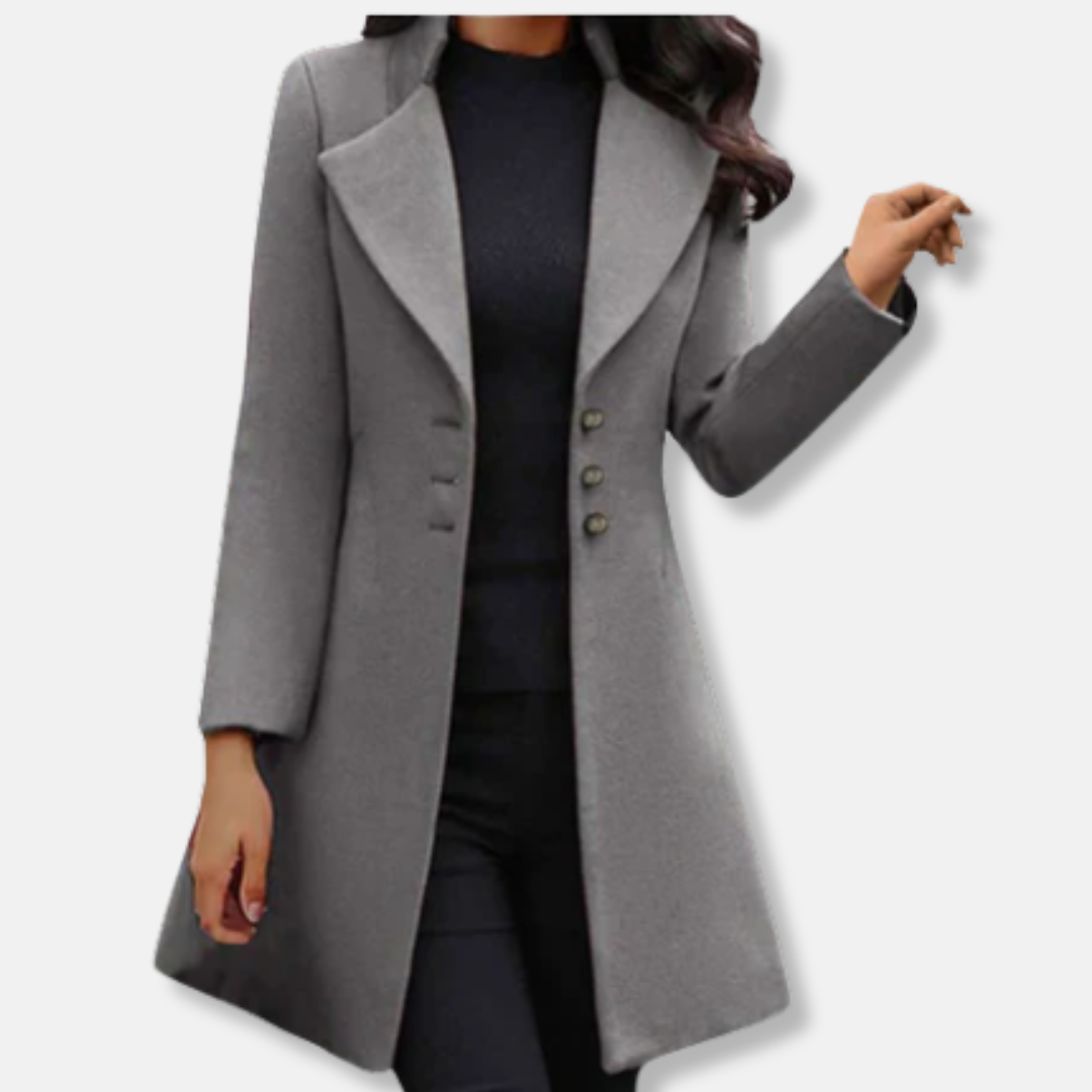 Slim Fit Double-Breasted Wool Coat