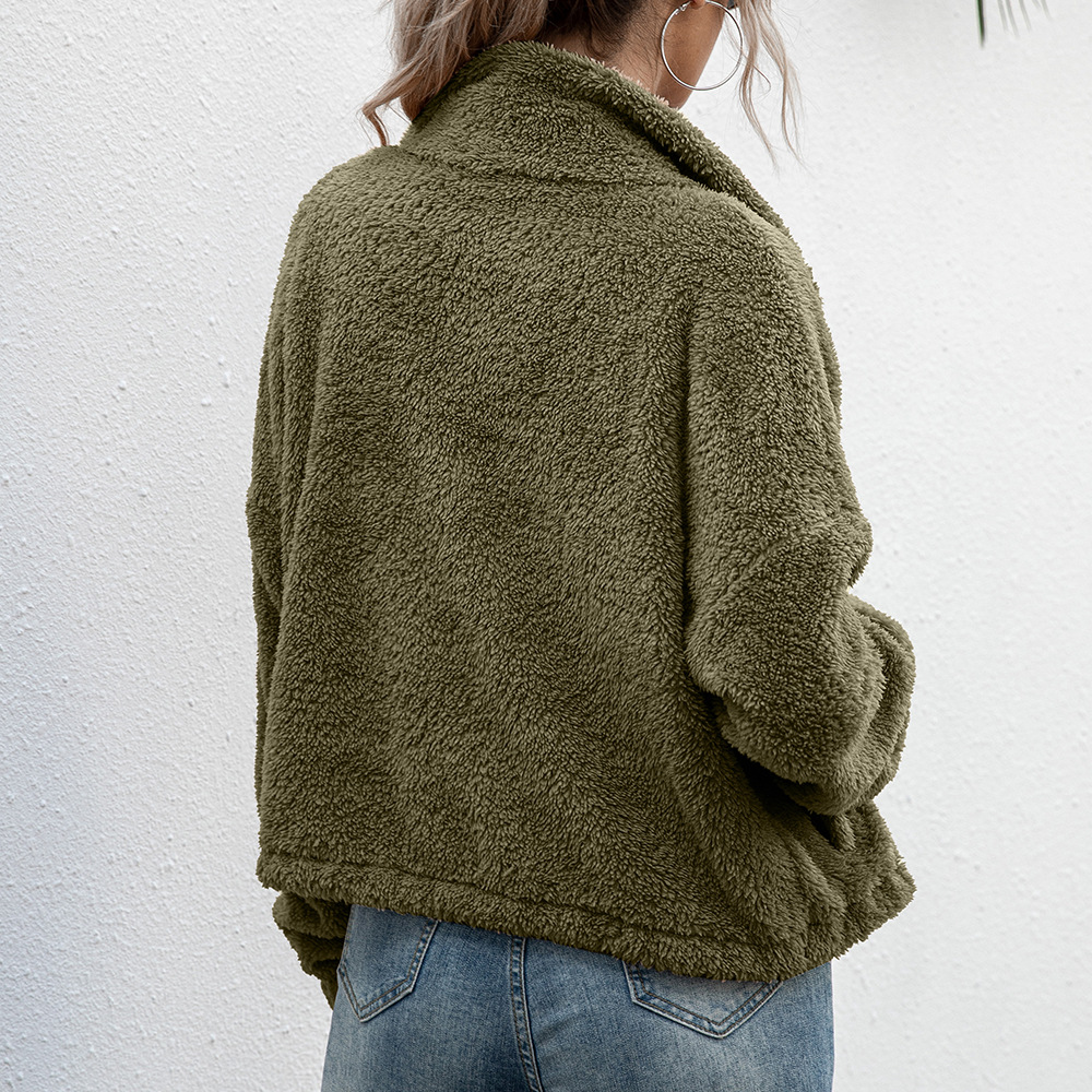 Women's plush fur jacket