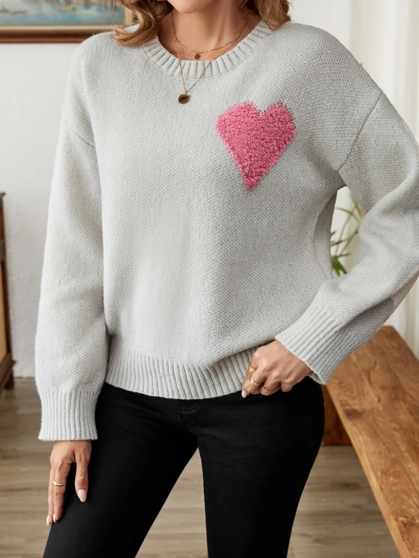 Warm Heart Design Sweater