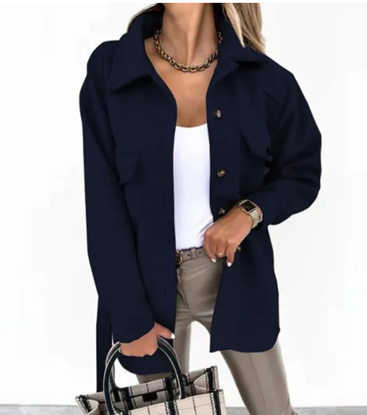 Lexie - lapel single-breasted loose jacket