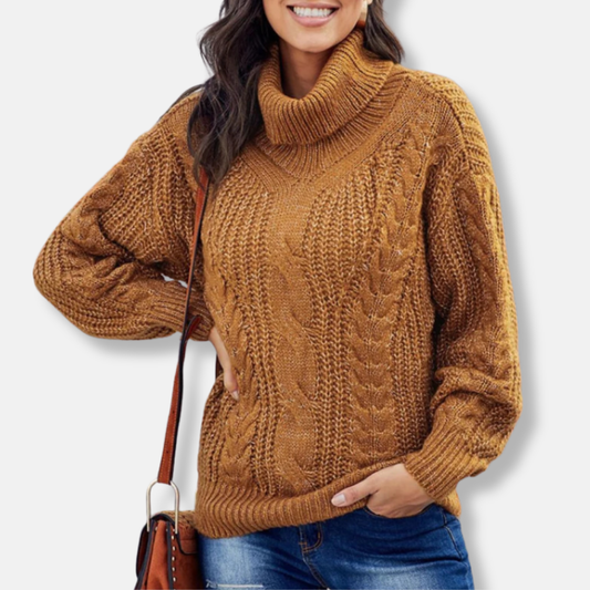 Cable Knit Oversized Relaxed Fit Sweatshirt