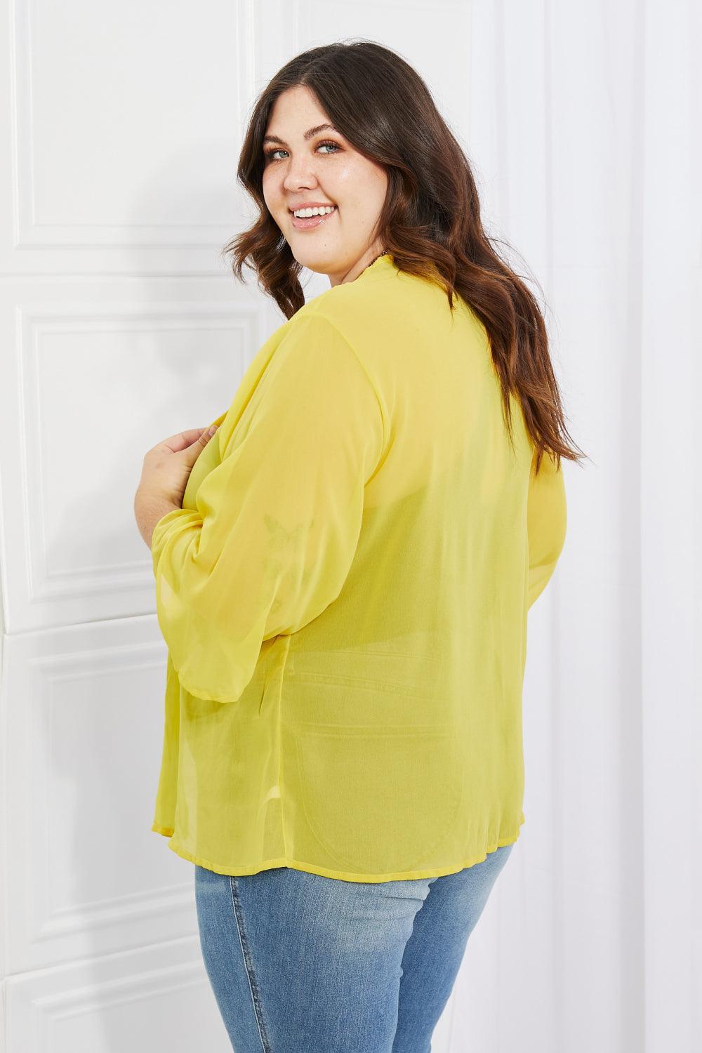 Women's plus size chiffon kimono cover-up