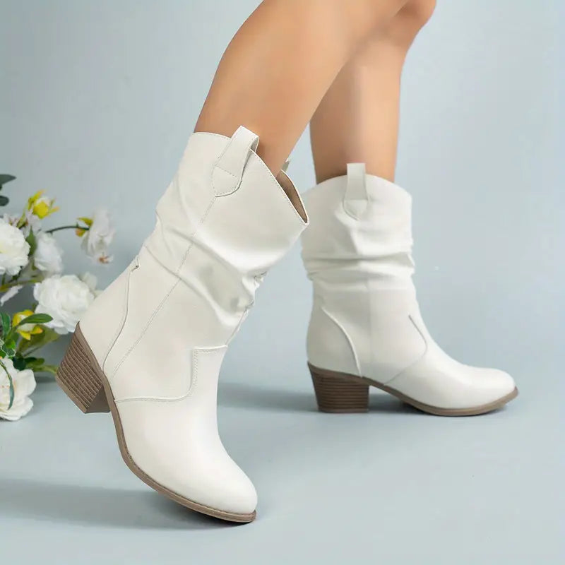 Women's rustic charm leather boots