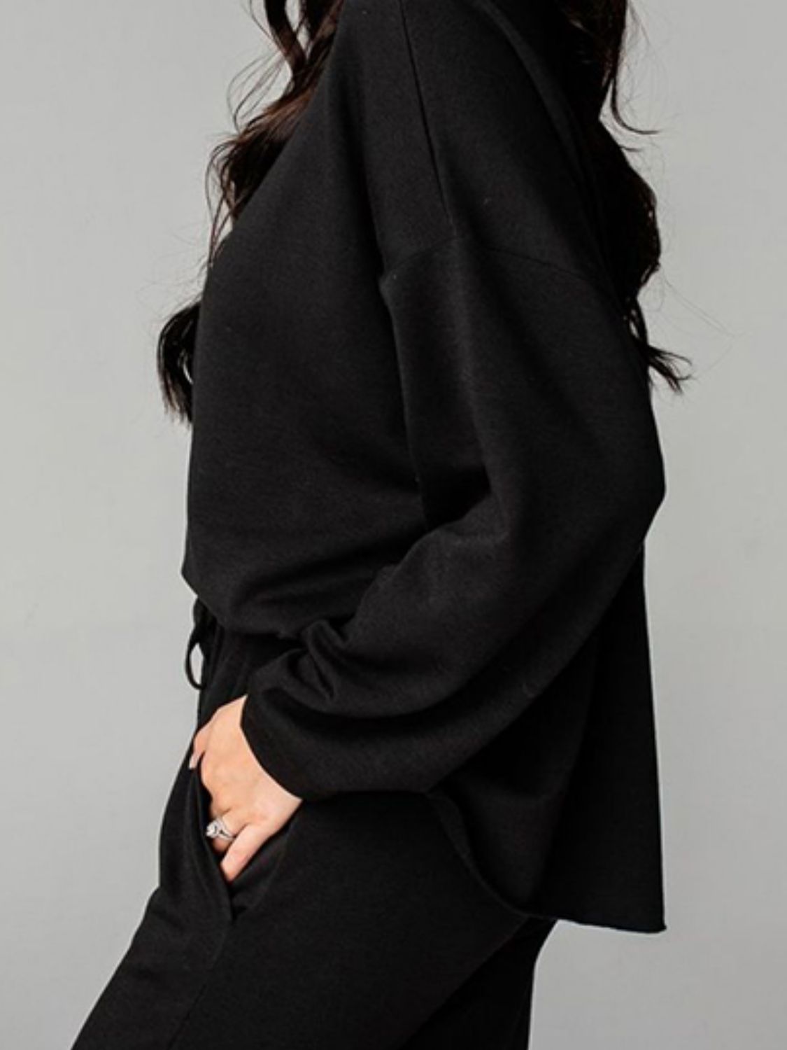 Women’s Loungewear Set - Relaxed Fit Sweatshirt & Distressed Jogger Pants - Casual Comfort
