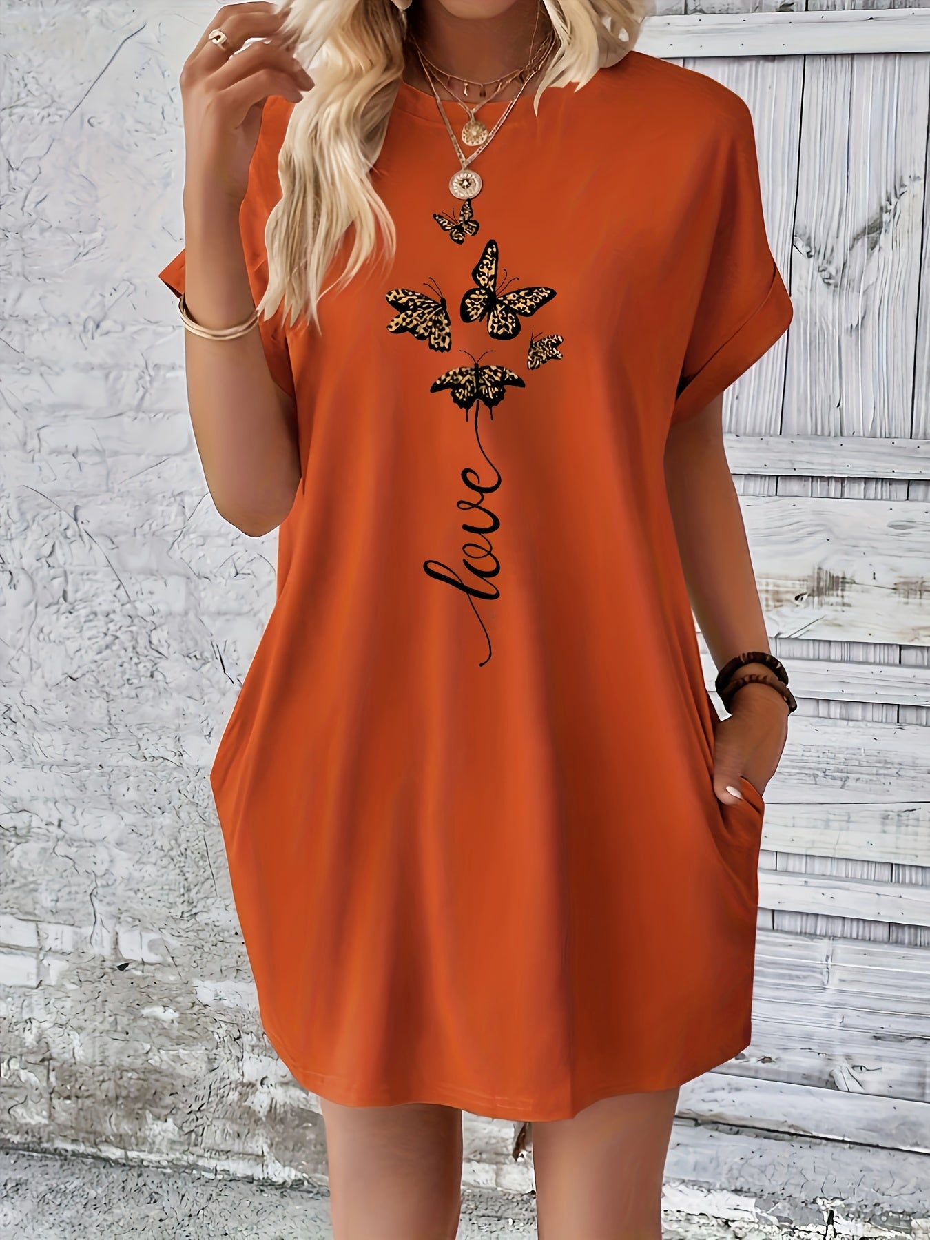 Graphic Print Loose Fit T-Shirt Dress