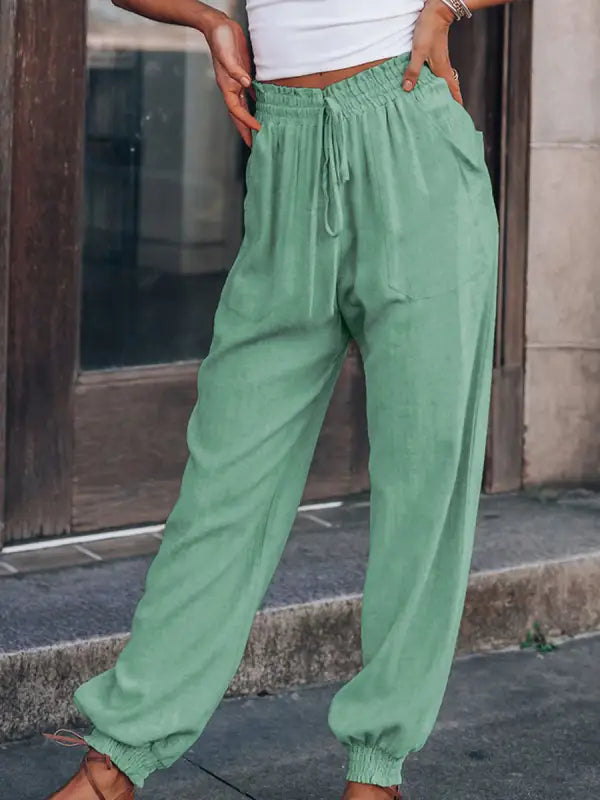 Relaxed Fit Elastic Waist Jogger Pants