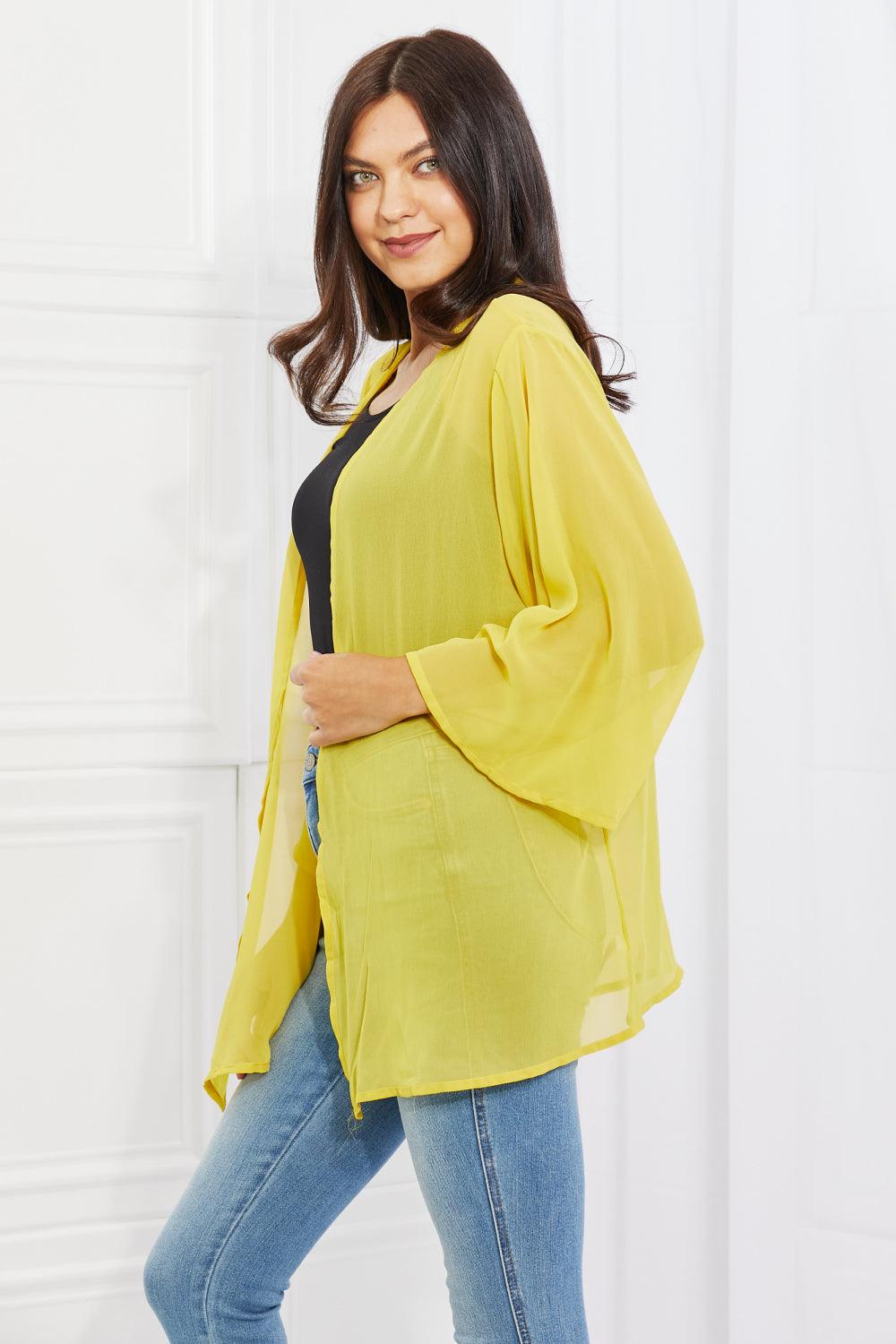 Women's plus size chiffon kimono cover-up