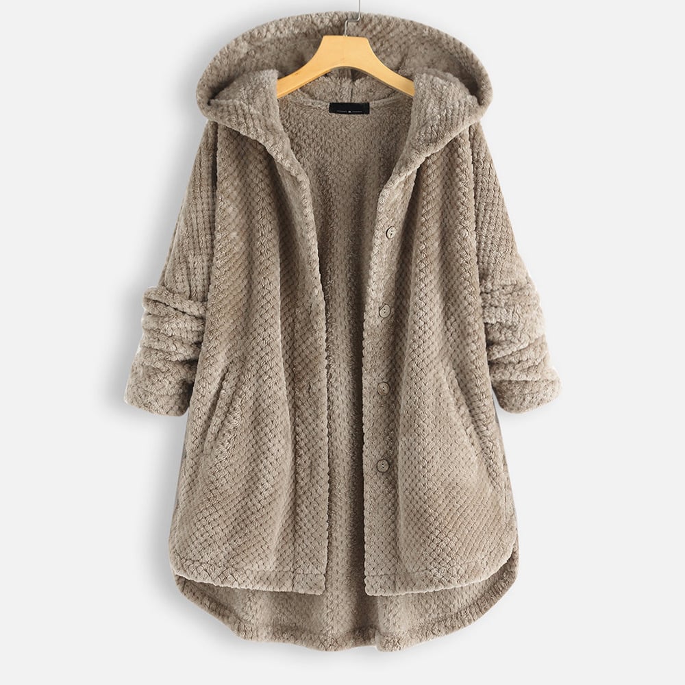 Women's loose large fleece sweater