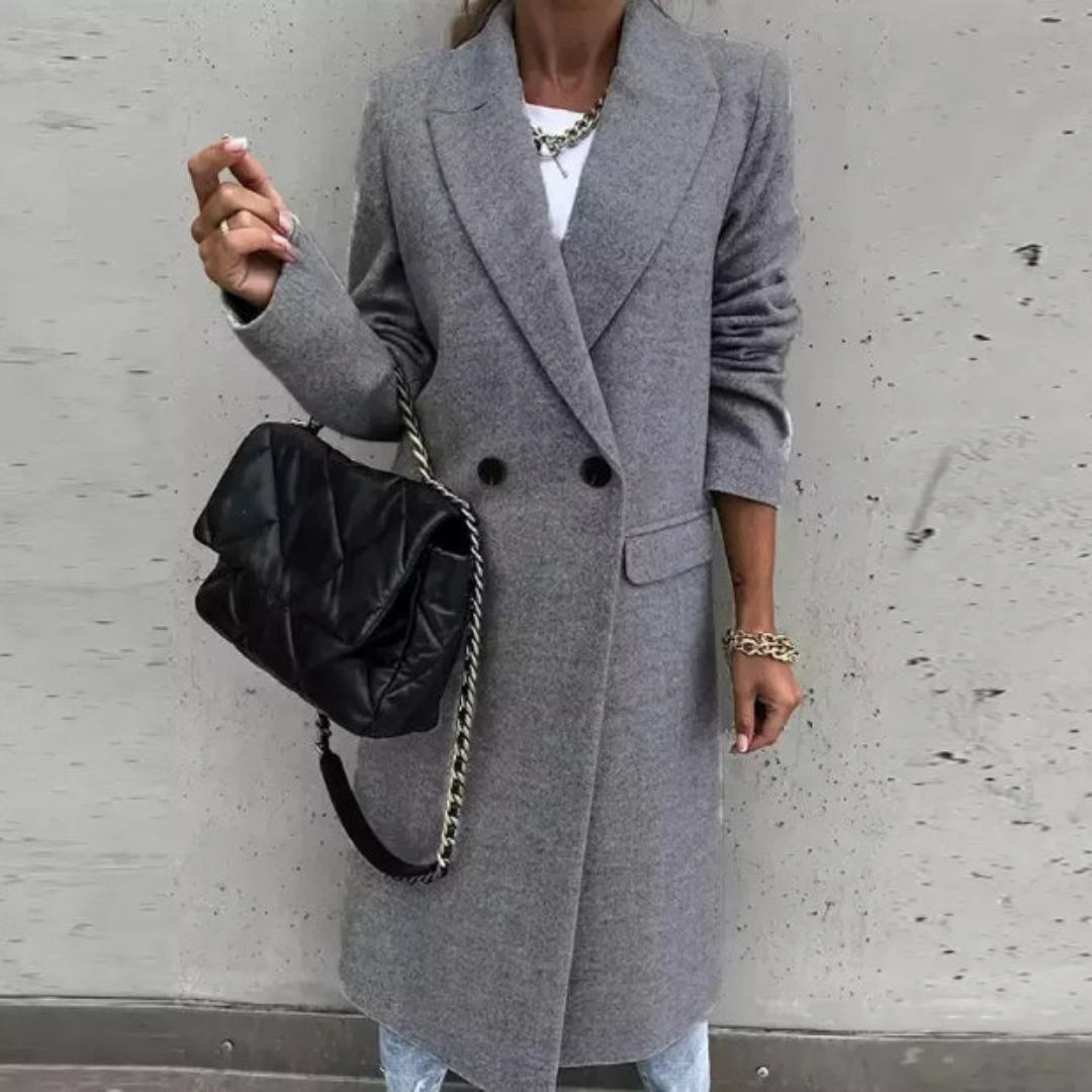 Women's long trench coat for autumn and winter