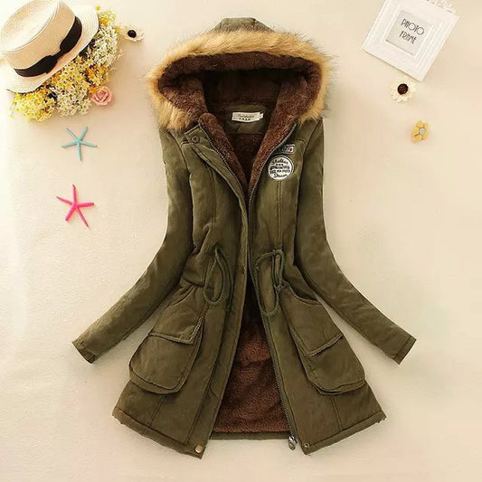 Sherpa Lined Adjustable Waist Parka Coat