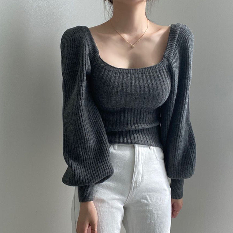 Women's puff sleeve sweater
