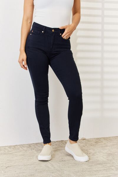 Women’s Skinny Jeans - Mid to High-Rise - Stretch Cotton - Tummy Control Fit