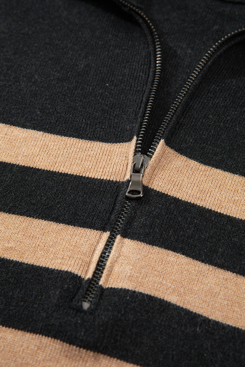 Trendy casual long-sleeved stripe pattern pullover sweater for women