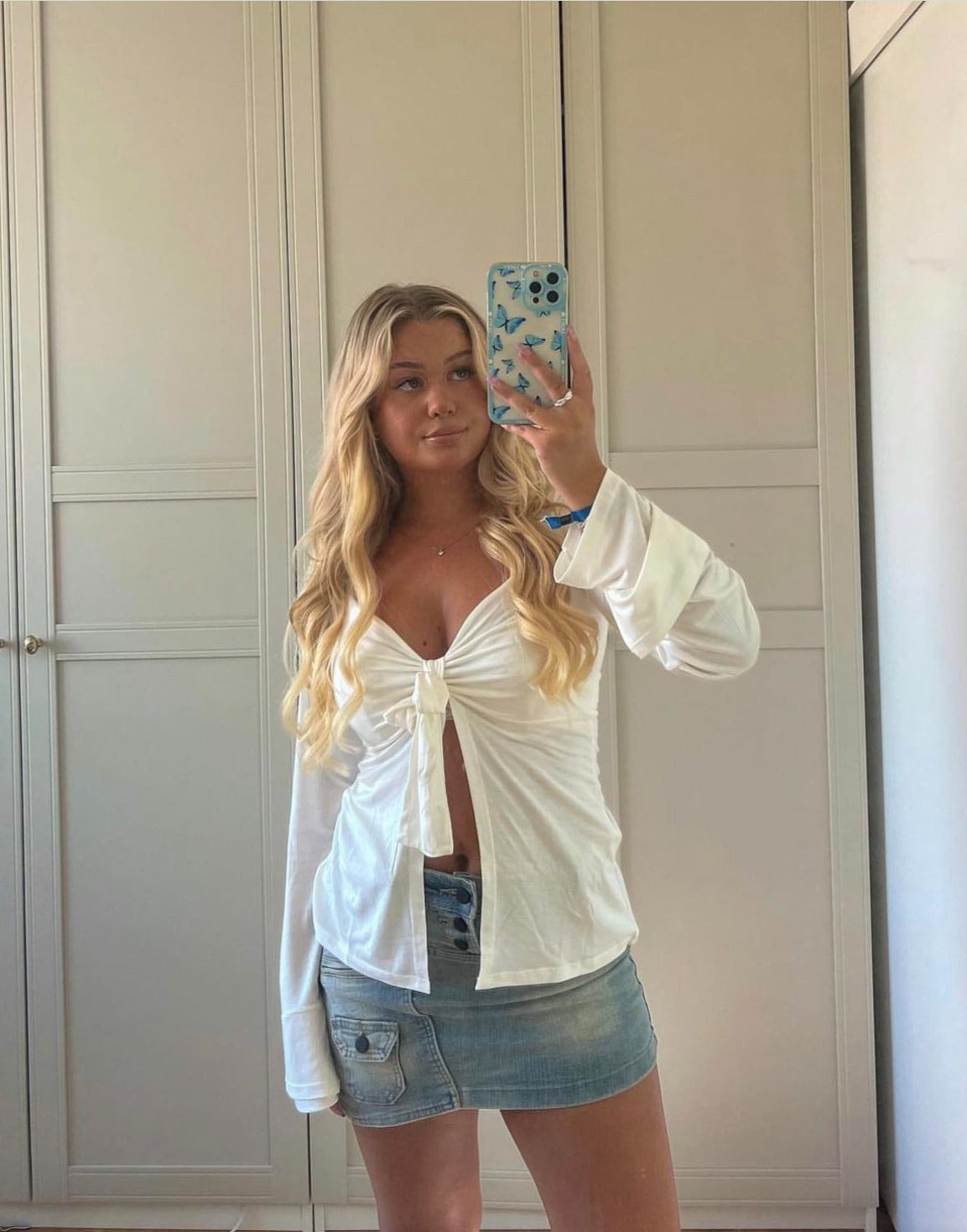 Women's white stylish sweater