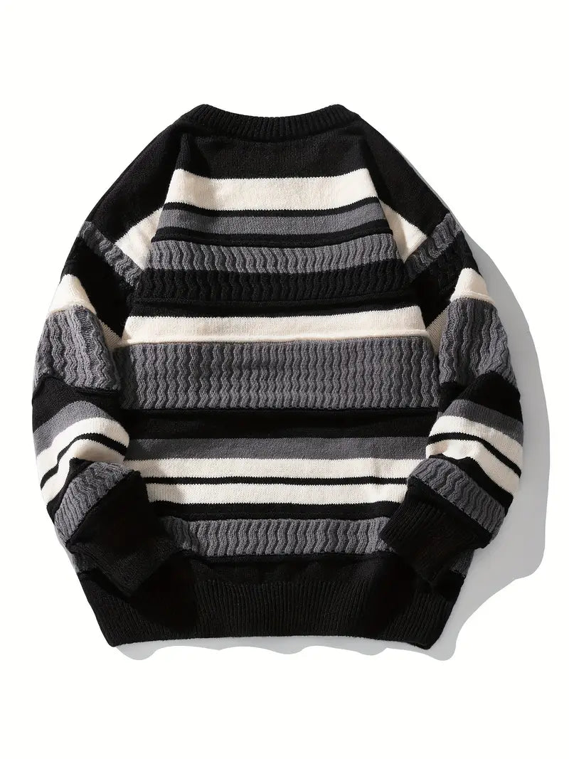 Women's striped crew neck sweater