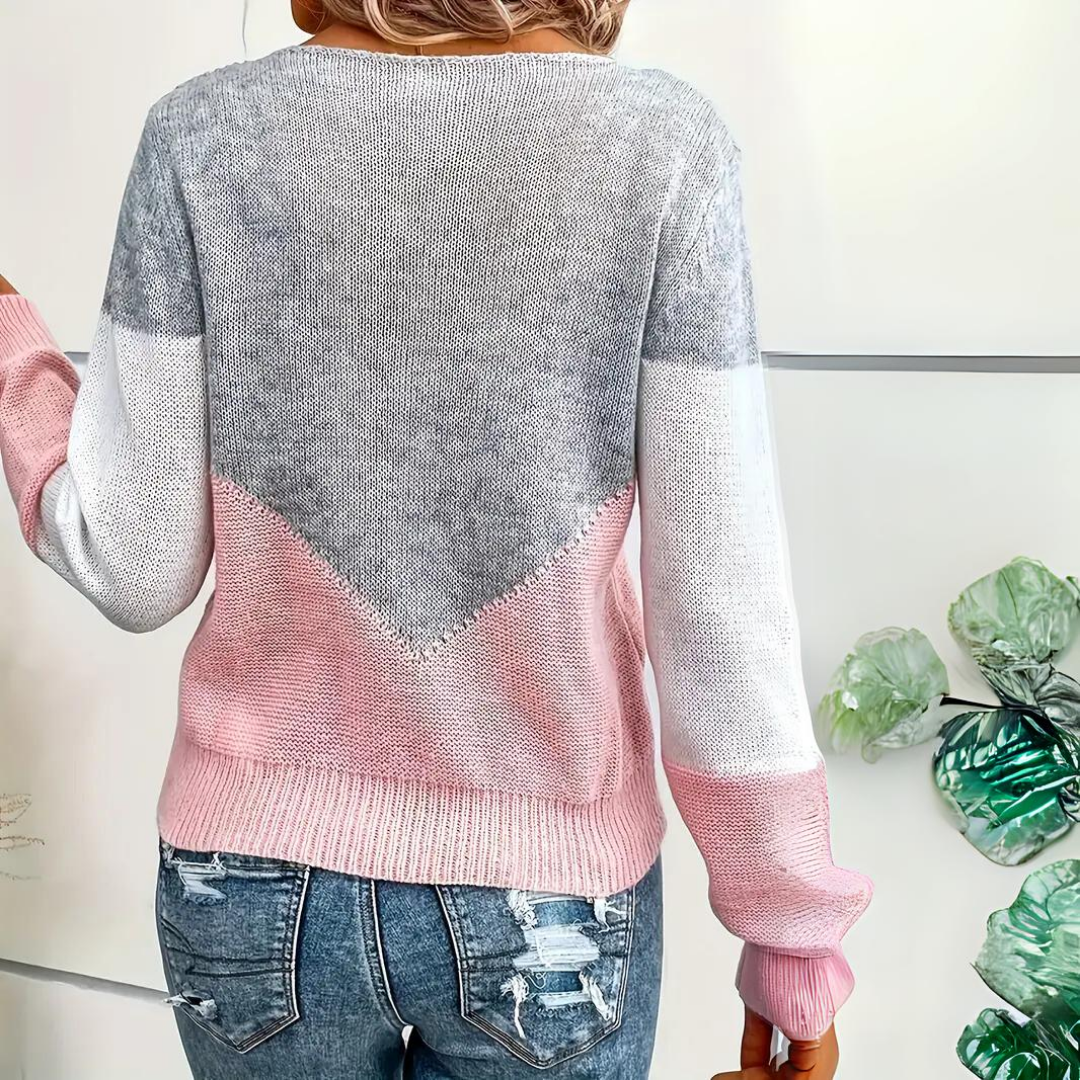 Women's multicolored knitted sweater