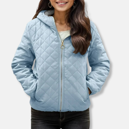 Relaxed Fit Hooded Quilted Jacket