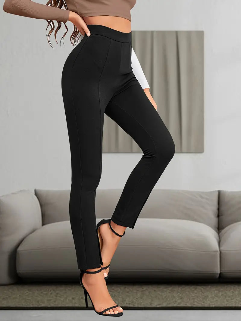 Slim Hem Slit Trousers