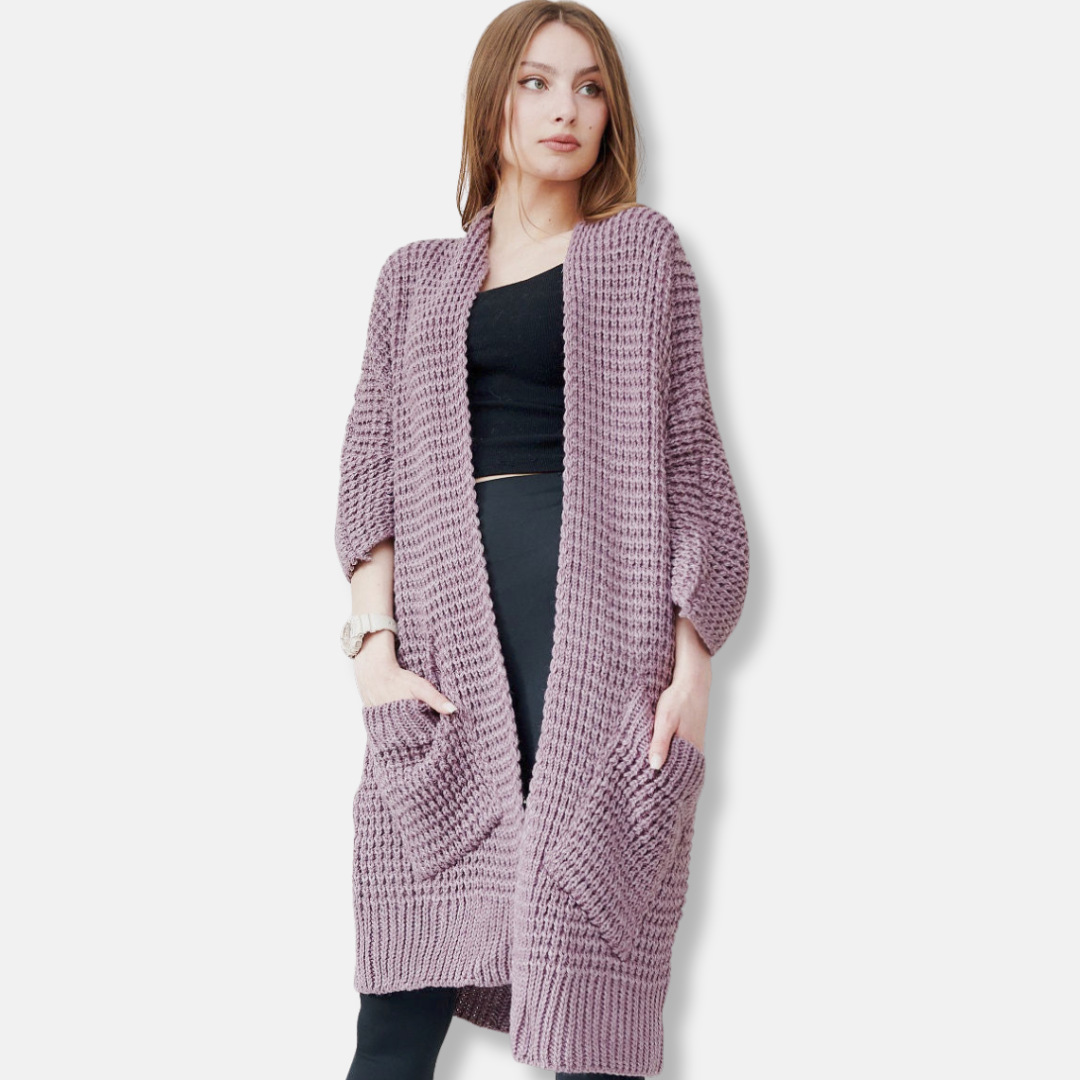 Chunky Wool Blend Oversized Knitted Coat