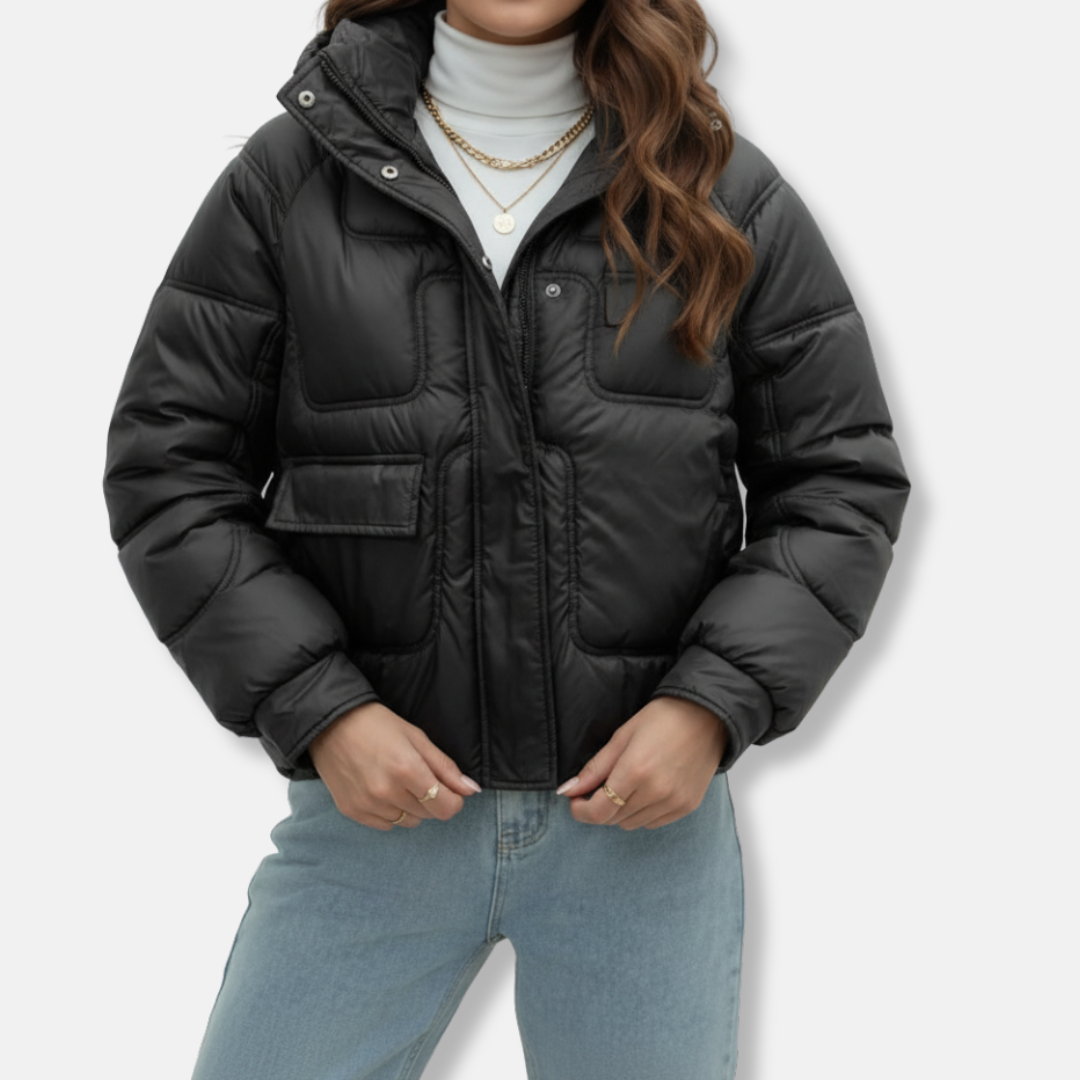 Amelia Puffer Jacket | Hooded Relaxed Fit Jacket