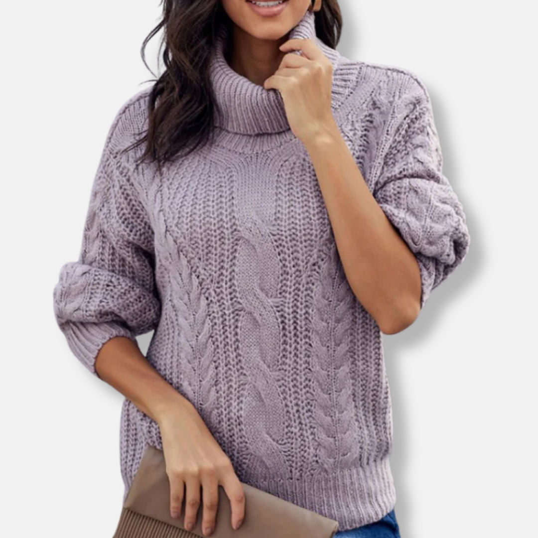 Cable Knit Oversized Relaxed Fit Sweatshirt