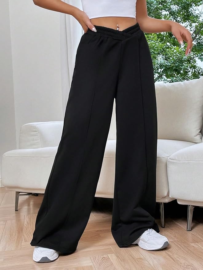 Meran - Elastic waistband Wide trouser legs