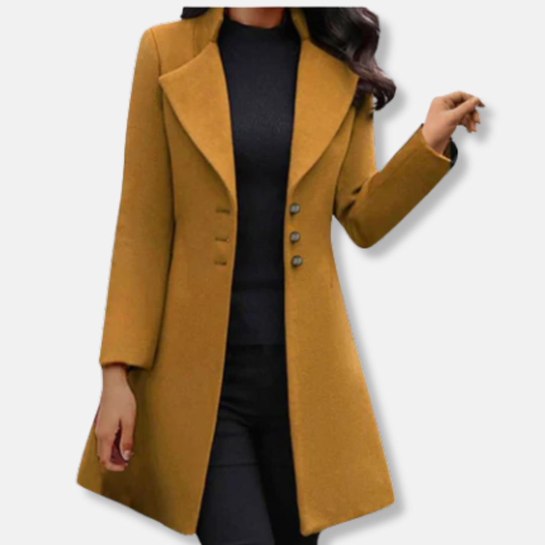 Slim Fit Double-Breasted Wool Coat