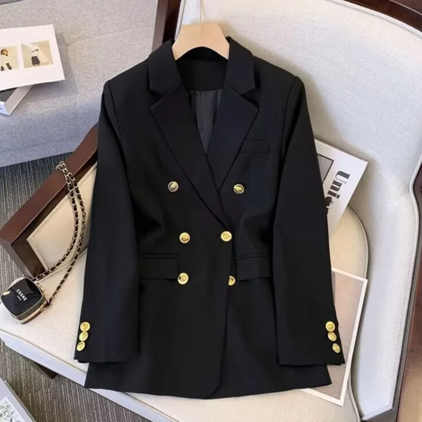 Women's fashion loose high-end slim fit suit jacket