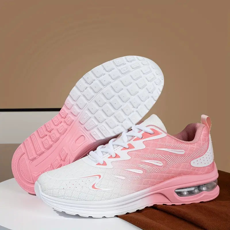 Women's Athletic Sneakers - Breathable Mesh - Cushioned Sole - Lace-Up Comfortable Fit