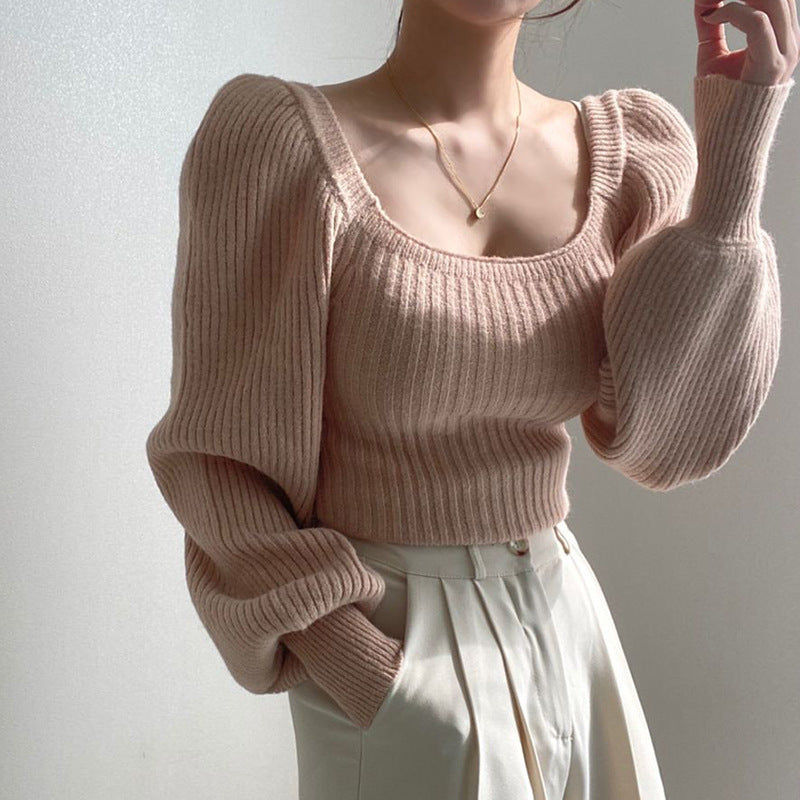 Women's puff sleeve sweater